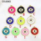 6 Pcs Enamel Eyes Pendant Jewelry Making Eyes Pendant