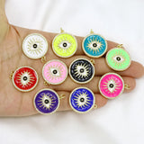 6 Pcs Enamel Eyes Pendant Jewelry Making Eyes Pendant
