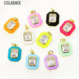 6 Pcs Enamel Pendant Jewelry Accessories Necklace Making