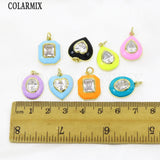 6 Pcs Enamel Pendant Jewelry Accessories Necklace Making