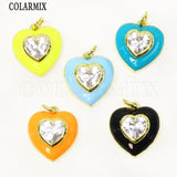 6 Pcs Enamel Pendant Jewelry Accessories Necklace Making