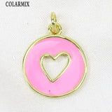 Enamel Round Eyes Pendant Jewelry Making Accessory