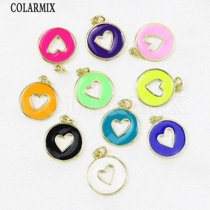 Enamel Round Eyes Pendant Jewelry Making Accessory