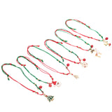 6 Pcs Christmas Bracelet Miss Charms Polyester Wrist Chain Luminous Accessories