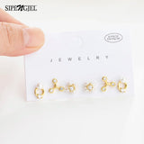 6 Pcs Pearl Stud Earrings Set for Women Gift