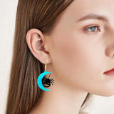 6 Pcs Halloween Moon Witch Earrings Resin Mold