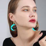 6 Pcs Halloween Moon Witch Earrings Resin Mold