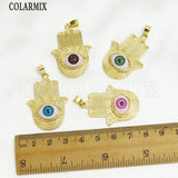6 Pcs Hamsa Eyes Pendant Mix Eyes for Jewelry Making