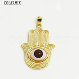 6 Pcs Hamsa Eyes Pendant Mix Eyes for Jewelry Making