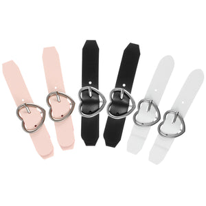 6 Pcs Heart Buckle Belt Women Waist Belt Metal Buckles Supplies