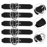 6 Pcs Heart Buckle Belt Women Waist Belt Metal Buckles Supplies