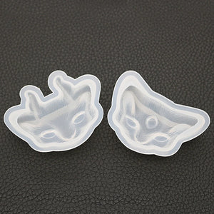 6 Pcs Animal Necklace DIY Silicone Molds Earth Tones Cat Molds