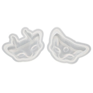6 Pcs Animal Necklace DIY Silicone Molds Earth Tones Cat Molds