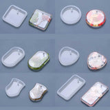 6 Pcs Keychain Epoxy Resin Mold Pendant Silicone Mould DIY Crafts