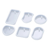 6 Pcs Keychain Epoxy Resin Mold Pendant Silicone Mould DIY Crafts