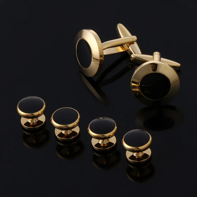 6 Pcs Men's Tuxedo Cufflinks Set Formal Shirt Studs