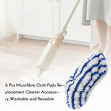 6 Pcs Microfibre Cloth Pads for Clean& ZR005801 Cleaner, Washable & Reusable