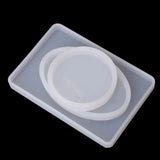 6 Pcs Resin Mold Square Round Silicone Jewelry Casting Mold Coaster Mould