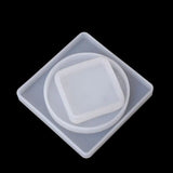 6 Pcs Resin Mold Square Round Silicone Jewelry Casting Mold Coaster Mould