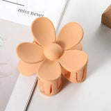 6 Pcs Set Retro Frosted Hair Clips Large Rectangle Claw Clip Flower Shaped Clips
