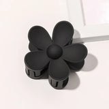 6 Pcs Set Retro Frosted Hair Clips Large Rectangle Claw Clip Flower Shaped Clips