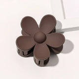 6 Pcs Set Retro Frosted Hair Clips Large Rectangle Claw Clip Flower Shaped Clips