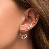 6 Pcs Crystal Stud Earrings Set for Women