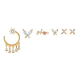 6 Pcs Crystal Stud Earrings Set for Women