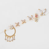 6 Pcs Crystal Stud Earrings Set for Women