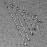 6 Pcs Stainless Chain Necklace Extension Chain with Lobster Clasp 3.5 Inch