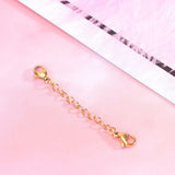 6 Pcs Stainless Chain Necklace Extension Chain with Lobster Clasp 3.5 Inch