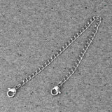 6 Pcs Stainless Chain Necklace Extension Chain with Lobster Clasp 3.5 Inch