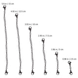 6 Pcs Stainless Chain Necklace Extension Chain with Lobster Clasp 3.5 Inch