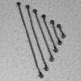 6 Pcs Stainless Chain Necklace Extension Chain with Lobster Clasp 3.5 Inch