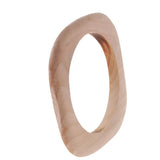 6 Pcs Square Unfinished Wood Bangle Bracelets DIY Set