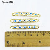 6 Pcs Zircon Eyes Conector Pendant Charms Jewelry Making 8571