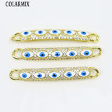 6 Pcs Zircon Eyes Conector Pendant Charms Jewelry Making 8571