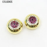 6 Pcs Zircon Eyes Pendant Charms for Necklace Making