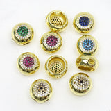 6 Pcs Zircon Eyes Pendant Charms for Necklace Making
