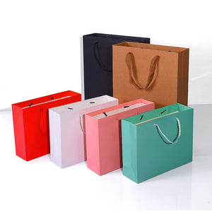6 Pcs/lot Craft Paper Gift Bags with Handles for Party Decoration