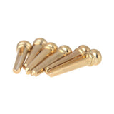 6 Brass Acoustic Guitar Bridge Pin Pegs