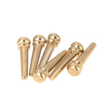 6 Brass Acoustic Guitar Bridge Pin Pegs