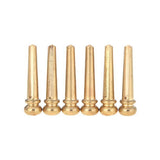 6 Brass Acoustic Guitar Bridge Pin Pegs