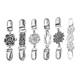 6 Pcs Collar Clips Metal Jewelry Vintage Brooches for Dress Scarf Jackets Women
