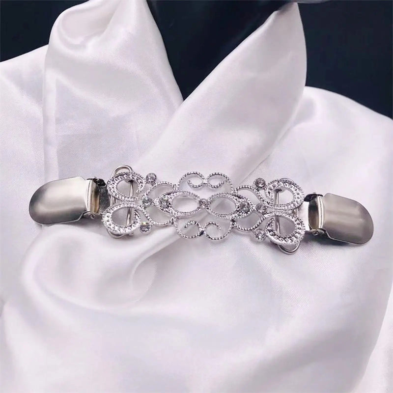 6 Pcs Collar Clips Metal Jewelry Vintage Brooches for Dress Scarf Jackets Women