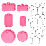 Dog Bone Silicone Mold Set for DIY Keychain Epoxy Resin Mould
