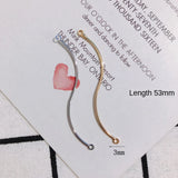 6 Pcs Double Hanging Split Flower Curved Band Pendant Tassel Material