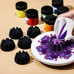 6 Pieces Flower Pour Cup Acrylic Pouring Strainers DIY Painting Supplies