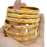 6 Pcs Dubai Bracelet 24k Ethiopian Colorful Jewelry