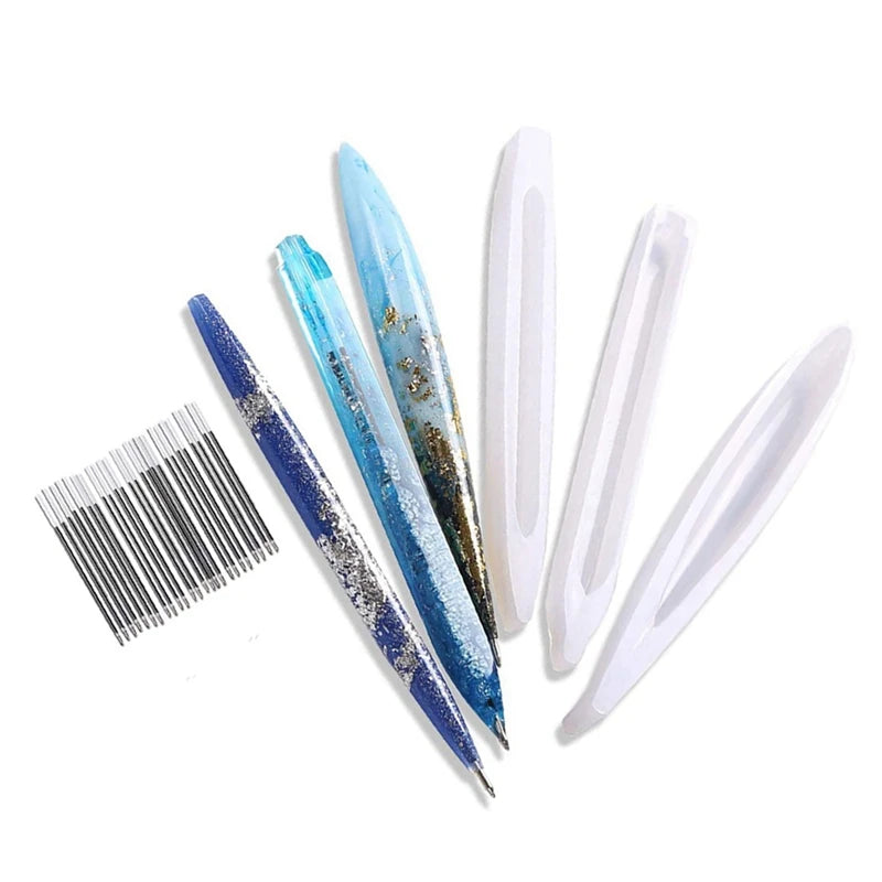 Silicone Resin Mold Ball Point Pen Mold Crystal Epoxy Mold DIY Handicraft